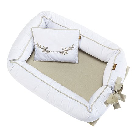 Ninho redutor de berço com travesseiro Batistela Baby Cozy Beige