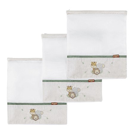 Saquinho Maternidade 3 peças bordado