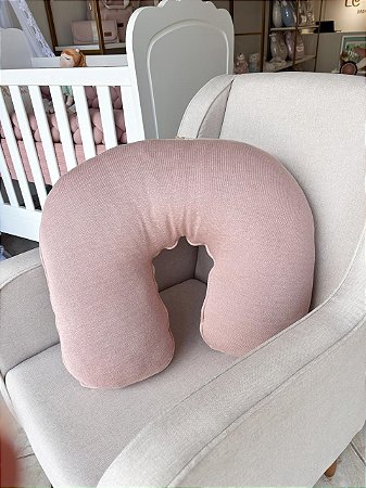 Almofada amamentação Tricot Rosa Velho