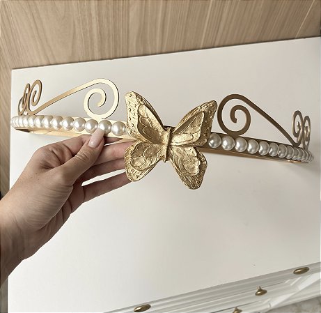 Dossel dourado borboleta arabesco