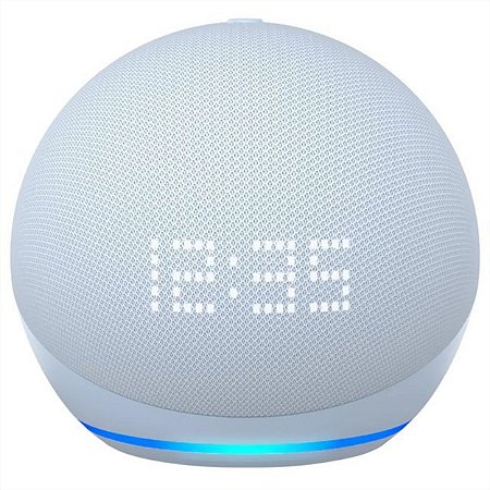 CAIXA INTELIGENTE AMAZON ECHO DOT 5 GERAÇÃO COM RELÓGIO