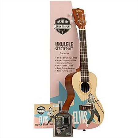 UKULELE KALA ELVIS ROCKABILLY TO PLAY STARTER KIT CONCERT