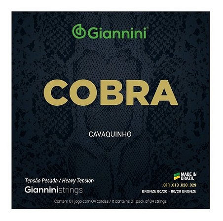 Encordoamento Giannini Cavaquinho Niquel Tensão Pesada Gescp