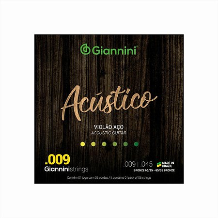 Encordoamento Giannini Geswal Violao De Aco Giannini 009