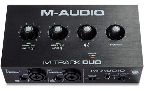 Interface De Áudio M-track Duo Usb De 2 Canais M-audio Preto