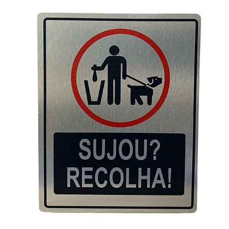 PLACA IDENTIFICAÇÃO SUJOU RECOLHA MUSIC SHOP