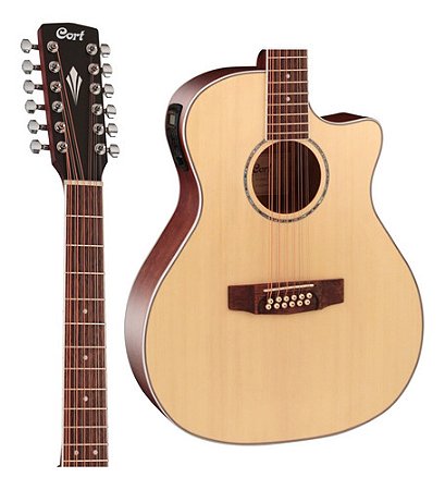 Violao Cort Eletroacustico (12 Cordas De Aco) Ref.ga Medx12