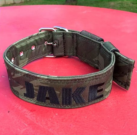 Coleira Personalizada Camuflada