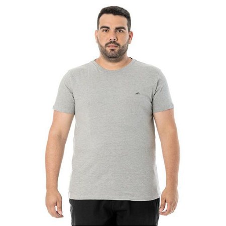 Camiseta Maresia basica plus size cinza - Outlet V8