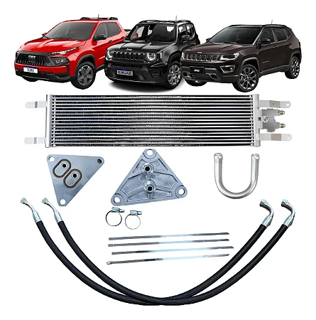 Kit Radiador de óleo Cambio Automático / Renegade 1.8 e 1.3 Flex, Compass 2.0 Flex, Toro 1.8 e 1.3