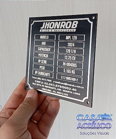 Placa de identificação