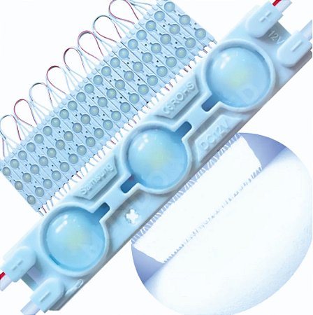 Módulos 3 Led 1.5w Branco Frio Prova D'água