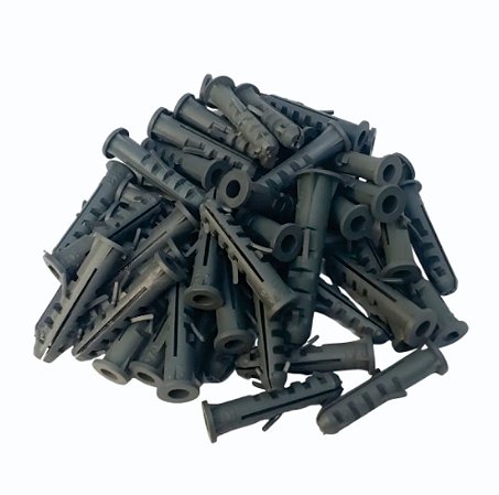 Bucha Plástica 8mm com Anel 100 pçs