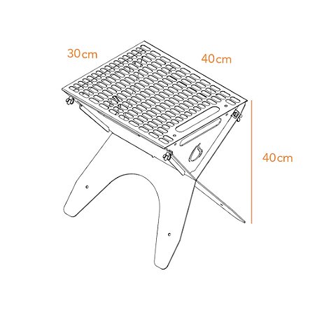 Garfo para Churrasco 50cm - Inox 304 - ProGrill