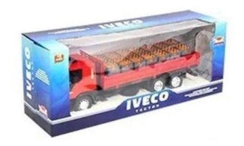 Brinquedo Caminhão Iveco Tector Dropside Cinza