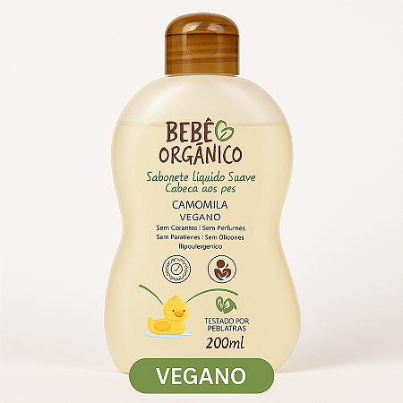 Sabonete Líquido Camomila Suave Bebê Orgânico - 200 ml