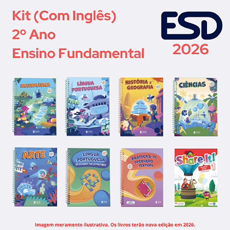 Kit Integrado Livros 2º ano (Com Inglês) SAS ESD 2026