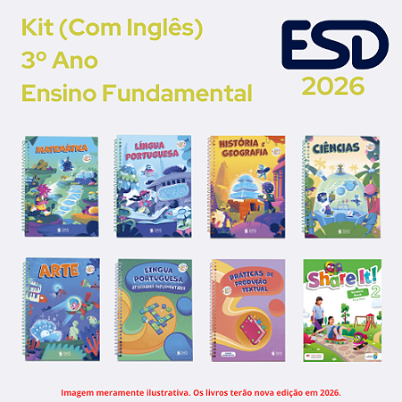 Kit Integrado Livros 3º ano (Com Inglês) SAS ESD 2026