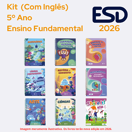 Kit Integrado Livros 5º ano (Com Inglês) SAS ESD 2026