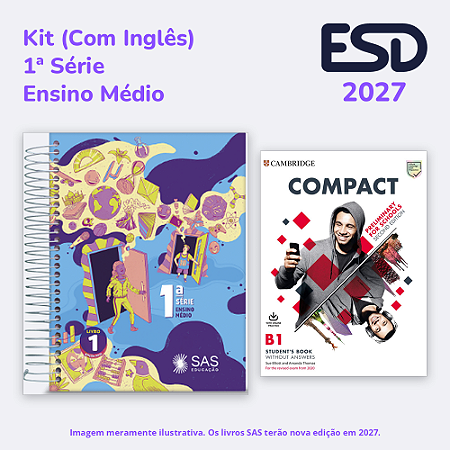 Kit Integrado Livros 1ª série EM (Com Inglês) SAS ESD 2027