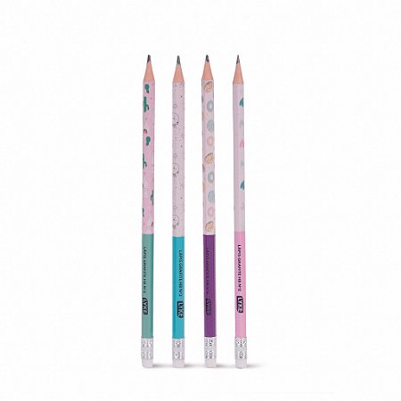 Lápis Grafite HB Fun Tom Pastel com Borracha - Lyke