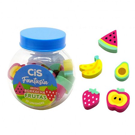 Mini Borracha Frutas Fantasia CiS com 20 Unids