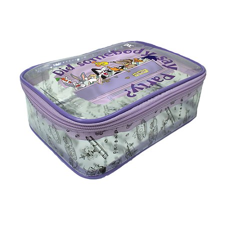 Estojo Baú Grande  em PVC Cristal Coleção 100 Anos - DAC