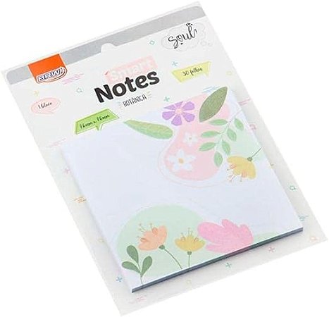 Bloco Adesivo Smart Notes Botânica C/ 30 folhas 76mm x 76mm - BRW