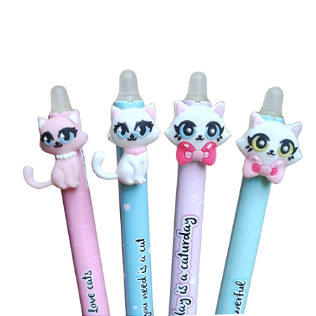 Caneta Apagável Gel Divertida Cat 0.7mm - BRW