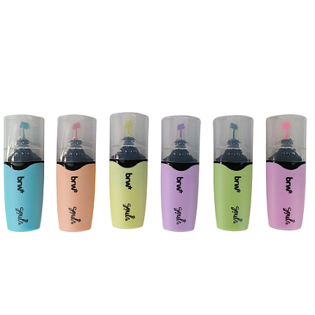 Marca Texto Mini com Ponta Transparente - BRW