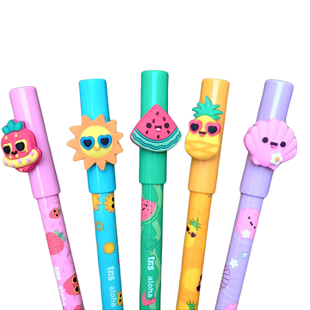 Caneta Esferográfica Aloha Tinta Azul - Tris