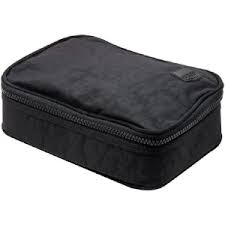 Estojo Nylon Box com Divisória com Elástico Preto 100 Pens - BRW