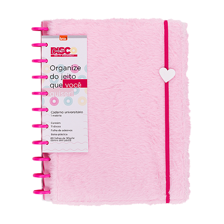 Caderno 11 Disco Inteligente Plush Universitário 280mm x 215mm 80 folhas - BRW