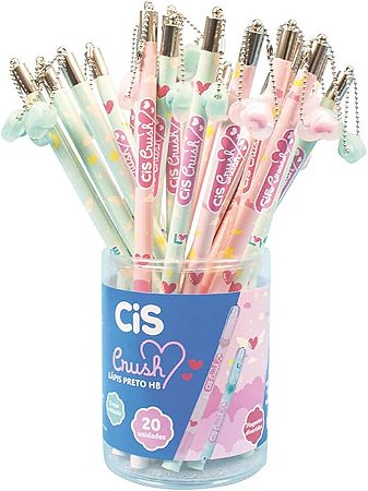 Lápis preto HB Crush com Pingente de Coração Fofo -  CiS