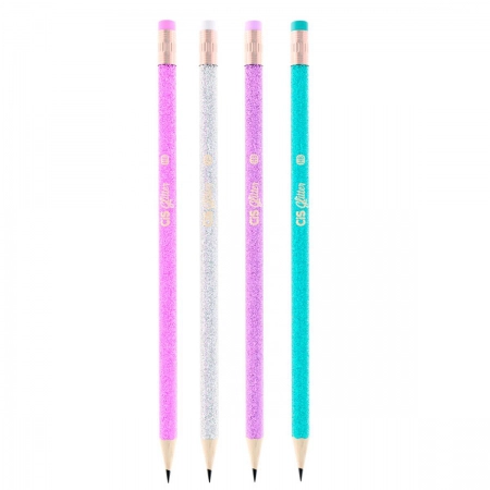 Lápis Preto Gliter com Borracha no Topo - CiS