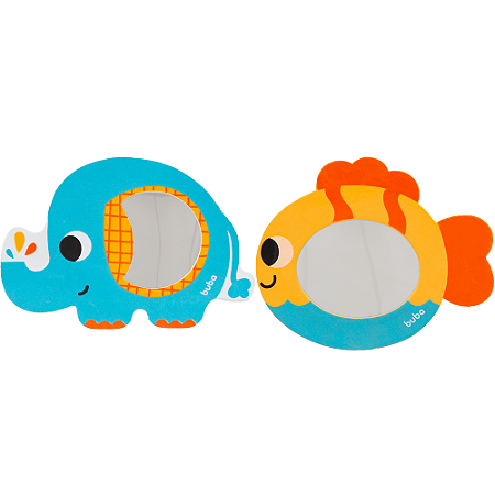 Kit Espelhinho Hora do Banho Brinquedo Bebê e Criança Buba