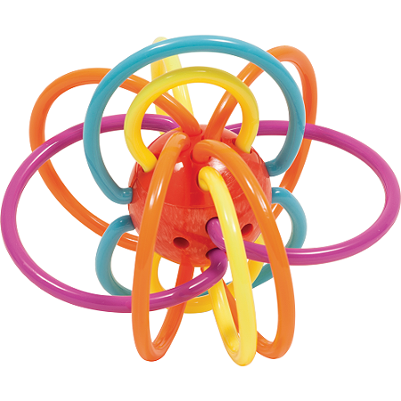 Buba Ball Chocalho Com Mordedor Flexível Para Bebê Colorido