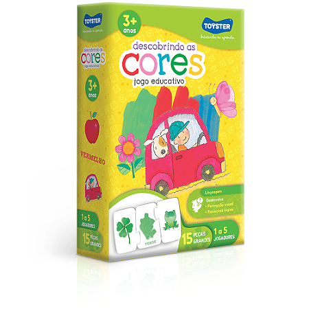 Jogo Educativo Descobrindo as Cores 15 Peças Didático Infantil Toyster
