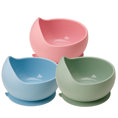 Bowl Em Silicone Tigela Com Ventosa 350ml Infantil Buba Introdução Alimentar Bebê Criança