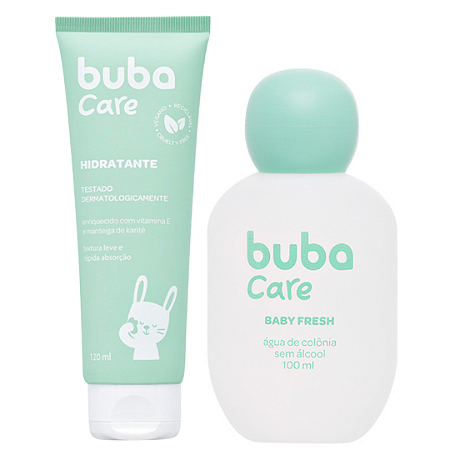 Kit Pós Banho Hidratante Corporal Infantil 120ml + Colônia Baby Fresh 100ml Buba Care