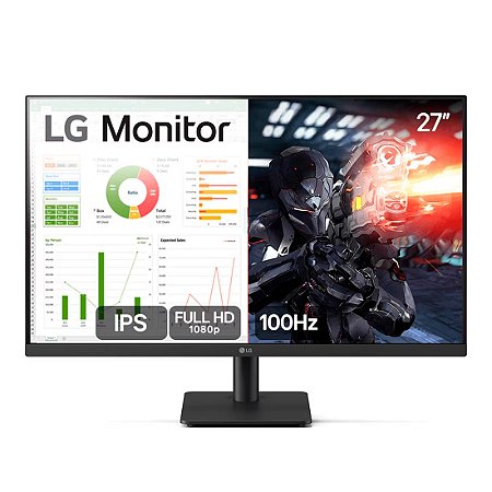 Monitor LG 27" Gamer 100Hz 5ms FHD - 27MS500-B.AWZM - Croma Tecnologia - Loja virtual
