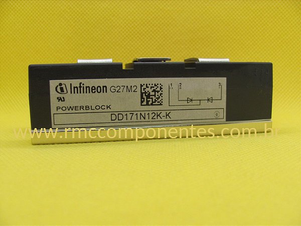 DD171N12KKHPSA1 - MODULO DIODO DUPLO 171A X 1200V CATODO COMUM