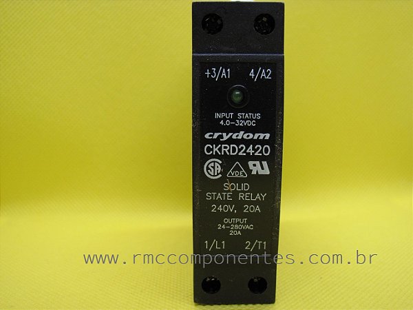 CKRD2420 - RELE EST SOLIDO MONT TRILHO DIN 280V 20A
