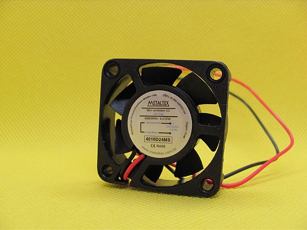4010D24MS - MINIVENTILADOR 40X40X10MM 24VCC- BUCHA - 6000RPM