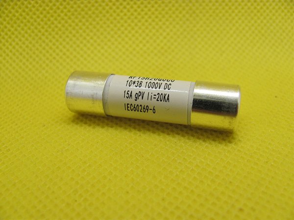 RF15H20G0C0 - Fusível 10mmx38mm 15A 1000V 20kA gPV