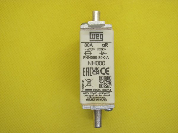 FNH00080KA - FUSIVEL NH000 80A 690V 100KA aR