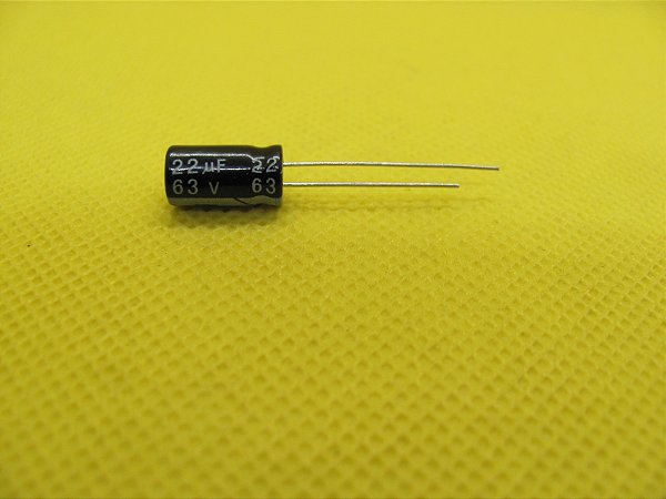 Capacitor Eletrolítico radial  22uF X 63V  105°C