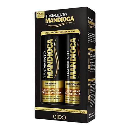 Kit Eico (Shampoo+Condicionador) Mandioca 800/750ml