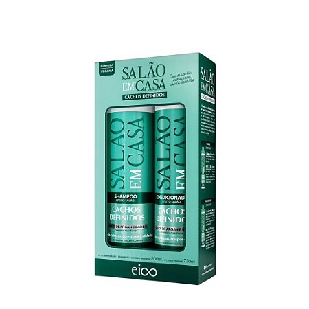 Kit Eico Salao Em Casa (Shampoo+Condicionador) Cacho Definidos 800/750ml