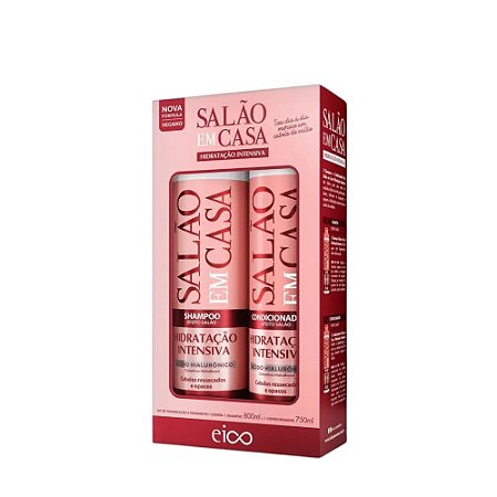 Kit Eico Salao Em Casa (Shampoo+Condicionador) Hidratacao Intensiva 800/750ml